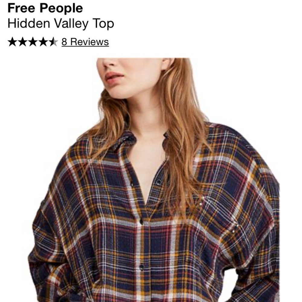 FREE PEOPLE HIDDEN VALLEY FLANNEL TOP